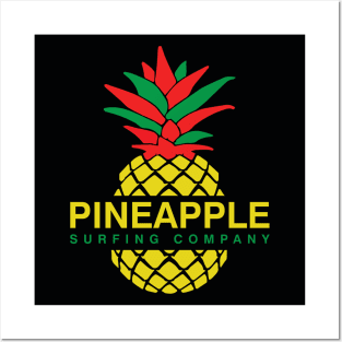 The Pineapple Surfing Company Logo Posters and Art